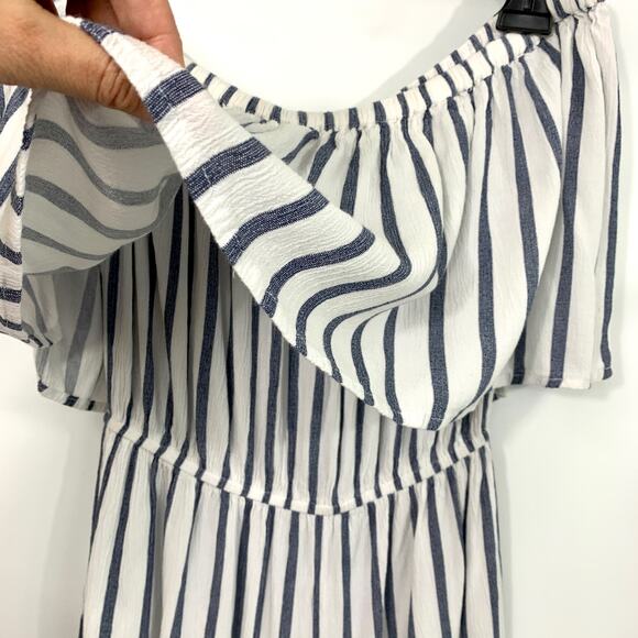 Mudpie Off Shoulder Striped Jumpsuit XS - Picture 4 of 11